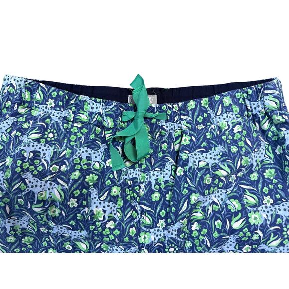 J.Crew Long-sleeve Cotton Poplin Pajama Set in Blue Fauna Floral Size Small - Picture 3 of 10